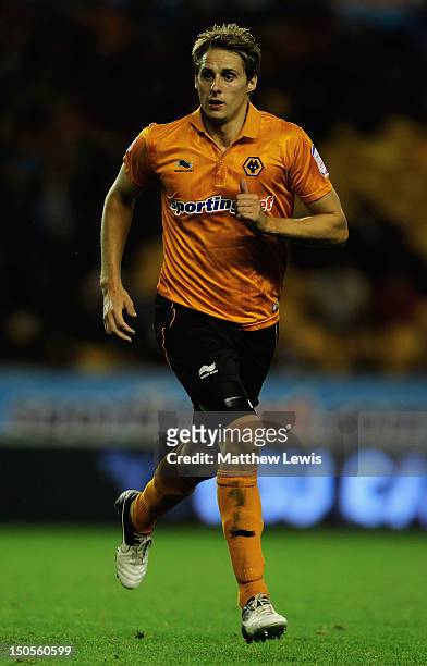 David Edwards of Wolverhampton Wanderers in action during the npower Championship match between Wolverhampton Wanderers and Barnsley at Molineux on...