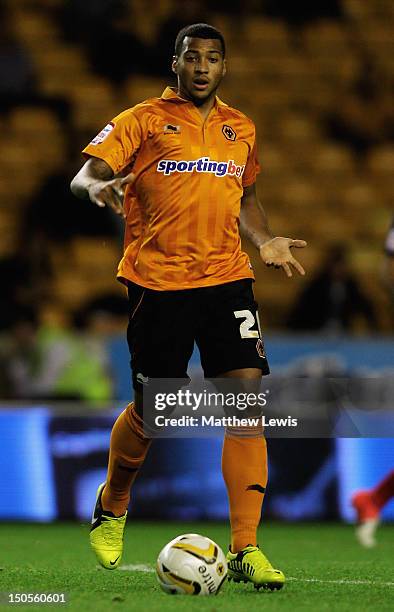 David Davis of Wolverhampton Wanderers in action during the npower Championship match between Wolverhampton Wanderers and Barnsley at Molineux on...