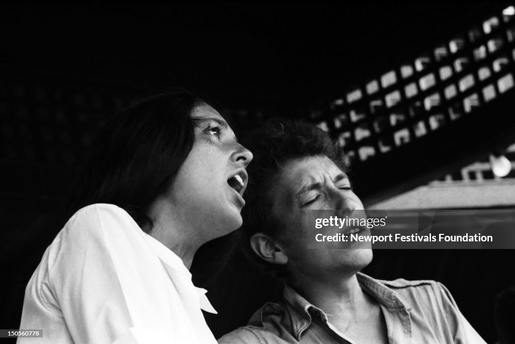 Joan Baez And Bob Dylan At Newport