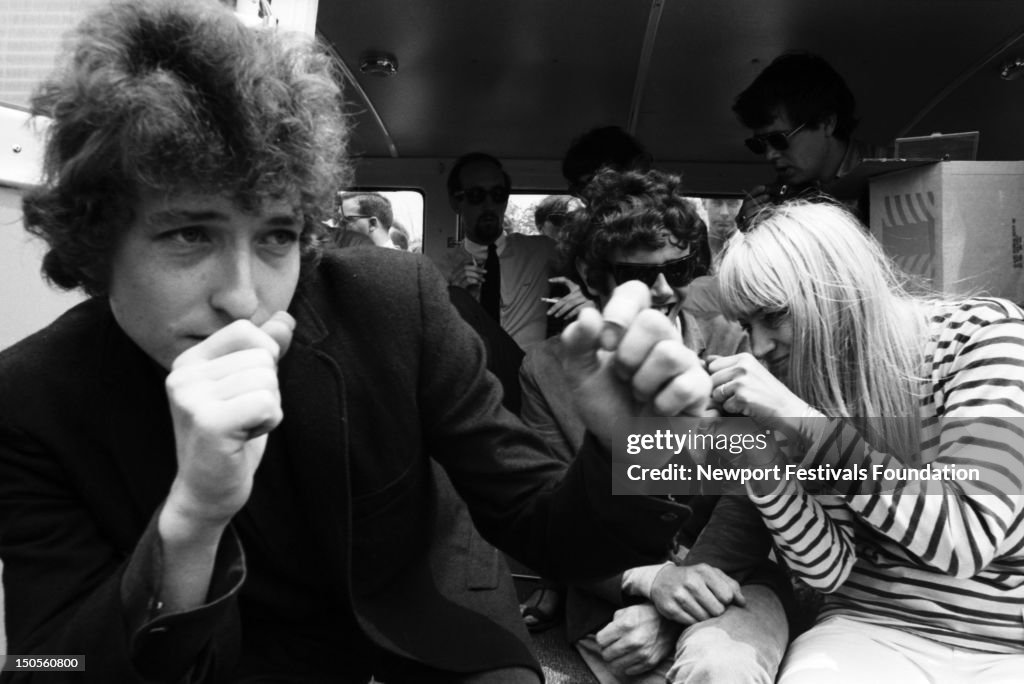 Musicians Bob Dylan, Donovan, and Mary Travers of Peter Paul and Mary ...