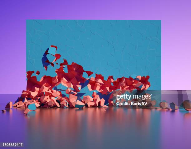 breaking wall - building collapse stock pictures, royalty-free photos & images