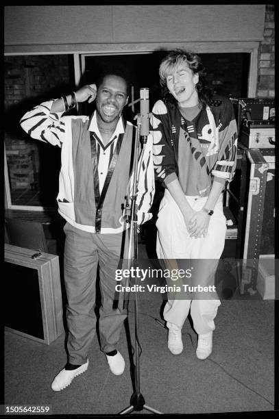 Nile Rodgers and John Taylor of Duran Duran in Maison Rouge Studios, London.