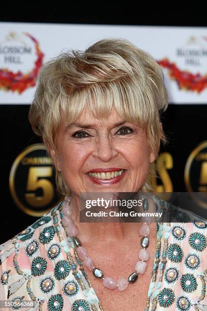 Gloria Hunniford arrives at the launch party for the new Channel 5 television series of 'Dallas' at Old Billingsgate on August 21, 2012 in London,...