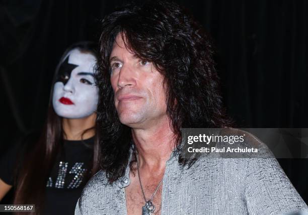 Tommy Thayer of the Rock Band KISS attends the launch of the KISS Monster Book at the Viper Room on August 21, 2012 in West Hollywood, California.