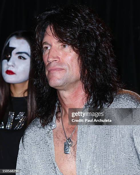 Tommy Thayer of the Rock Band KISS attends the launch of the KISS Monster Book at the Viper Room on August 21, 2012 in West Hollywood, California.