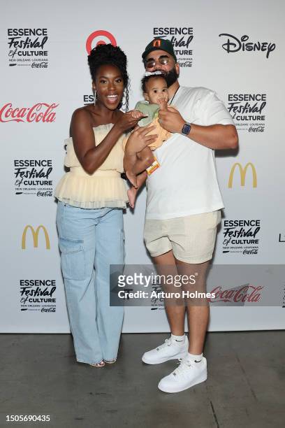 Briana Myles and Vincent Morales attend the 2023 ESSENCE Festival Of Culture™ at Ernest N. Morial Convention Center on June 30, 2023 in New Orleans,...