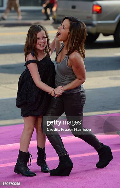 Actress Jennifer Grey, and daughter Stella arrive at the 25th Anniversary Of Lionsgate's "Dirty Dancing" screening at Grauman's Chinese Theatre on...