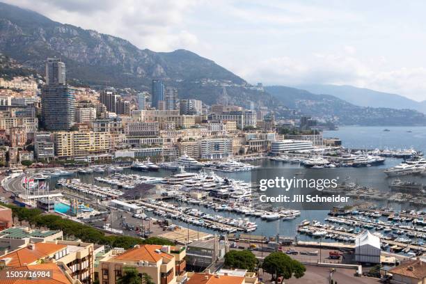 view of monaco - monaco palace stock pictures, royalty-free photos & images