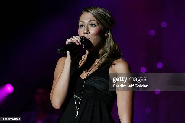 Colbie Caillat performs at The Greek Theatre on August 19, 2012 in Los Angeles, California.