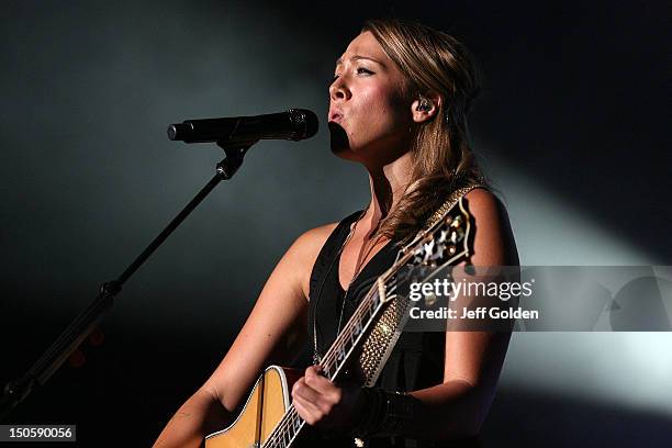 Colbie Caillat performs at The Greek Theatre on August 19, 2012 in Los Angeles, California.