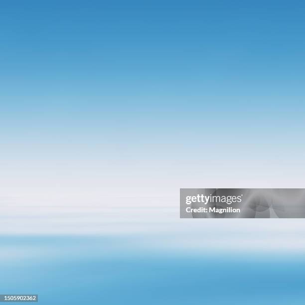 water surface and blue clear sky background, vector - purity stock illustrations
