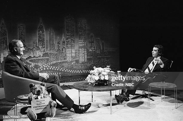 Pictured: Senator George McGovern, host Tom Snyder on May 12, 1975 --