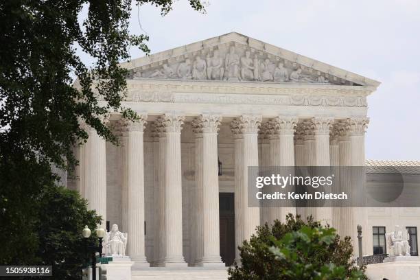 The U.S. Supreme Court is pictured on June 30, 2023 in Washington, DC. The Supreme Court struck down the Biden administration’s student debt...