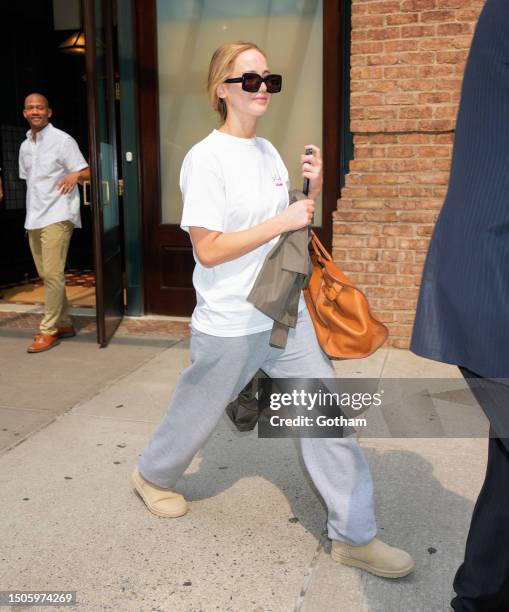 Jennifer Lawrence is seen on June 30, 2023 in New York City.