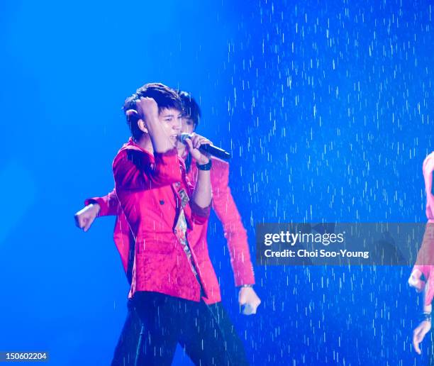 Perform during the KBS Olympic London 2012 Festival at Yeouido park on August 14, 2012 in Seoul, South Korea.