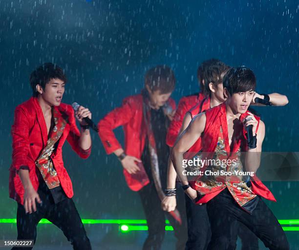 Perform during the KBS Olympic London 2012 Festival at Yeouido park on August 14, 2012 in Seoul, South Korea.