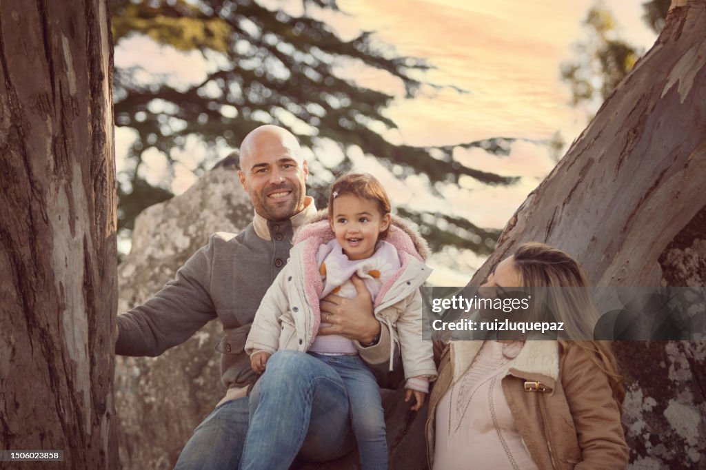 Family portrait oudoors