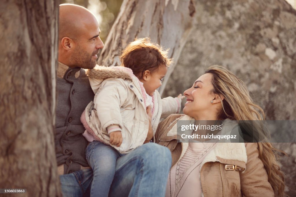 Family portrait oudoors