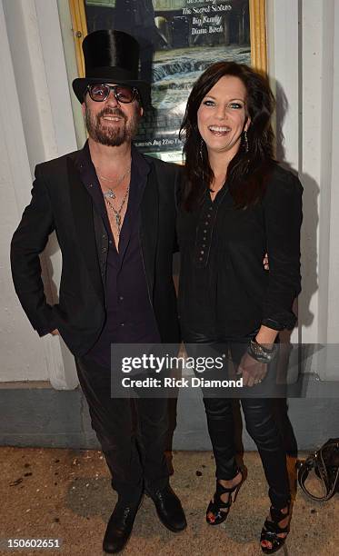 Singer/Songwriter Dave Stewart and Singer/Songwriter Martina McBride attend the "The Ringmaster General" premiere at the Belcourt Theater on August...