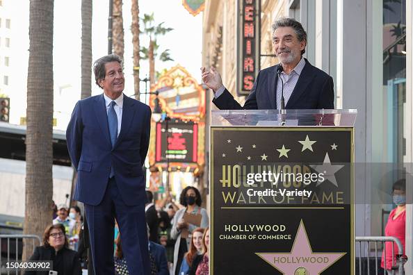 Petert Roth Peter Roth and Chuck Lorre at the star ceremony where Peter Roth is ...