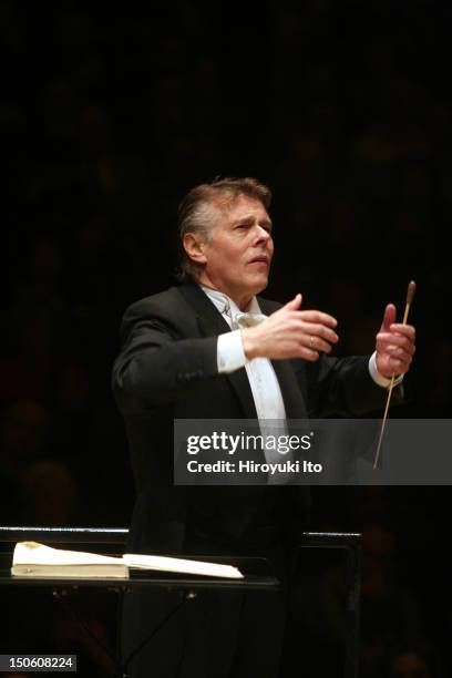 Mariss Jansons leading the Royal Concertgebouw Orchestra in Rachmaninoff's "Symphony No. 2 in E minor" at Carnegie Hall on Tuesday night, February...