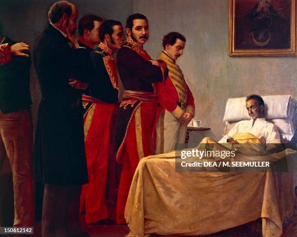 Death of Simon Bolivar, December 17, 1830. Venezuela, 19th century.