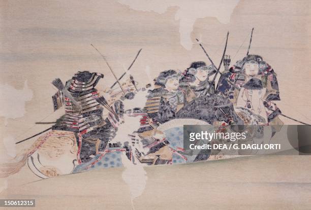 Mongol horsemen, attributed to Tosa Nagataka. Japan, 13th century.