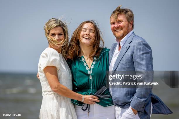 Queen Maxima of The Netherlands, Princess Ariane of The Netherlands and King Willem-Alexander of The Netherlands attend the Dutch Royal Family Summer...