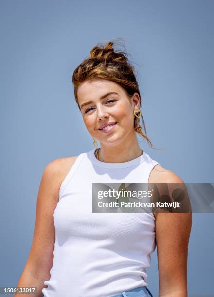 Princess Alexia of The Netherlands attends the Dutch Royal Family Summer Photocall at Zuiderstrand on June 30, 2023 in The Hague, Netherlands.