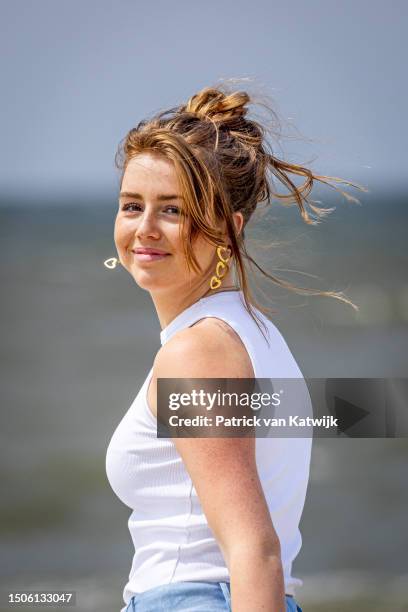 Princess Alexia of The Netherlands attends the Dutch Royal Family Summer Photocall at Zuiderstrand on June 30, 2023 in The Hague, Netherlands.