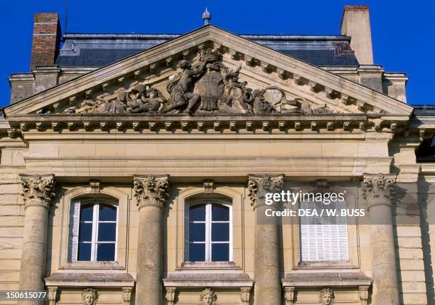 Facade of Chateau de Sable, Sable-sur-Sarthe, Pays de la Loire. Detail. France, 18th century.