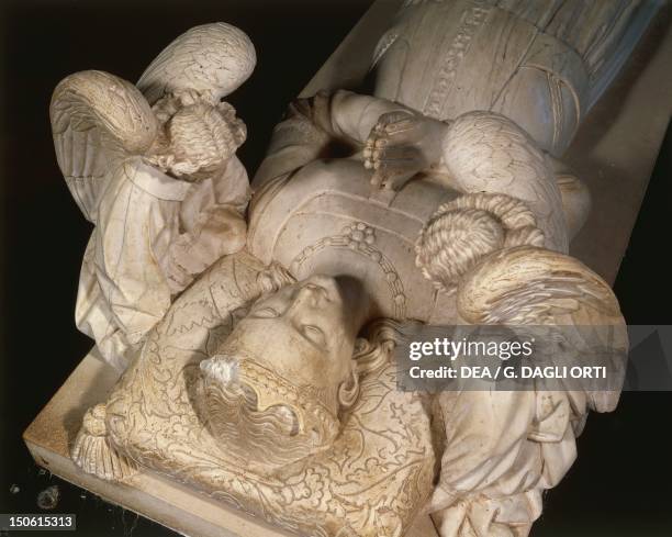 Funeral Monument of Agnes Sorel , favourite of King Charles VII of France, Chateau de Loches, Loire Valley .