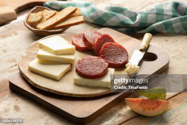 goiabada, brazilian sweet delicacy. - guave stockfoto's en -beelden