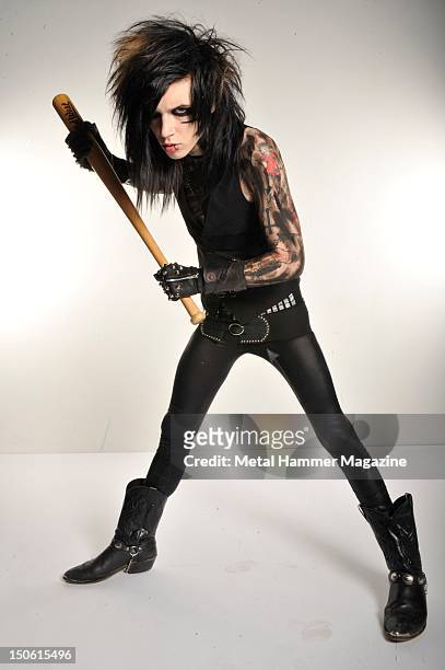 Andy Biersack of American glam rock band Black Veil Brides, session for Metal Hammer Magazine/Future via Getty Images taken on June 9, 2011.