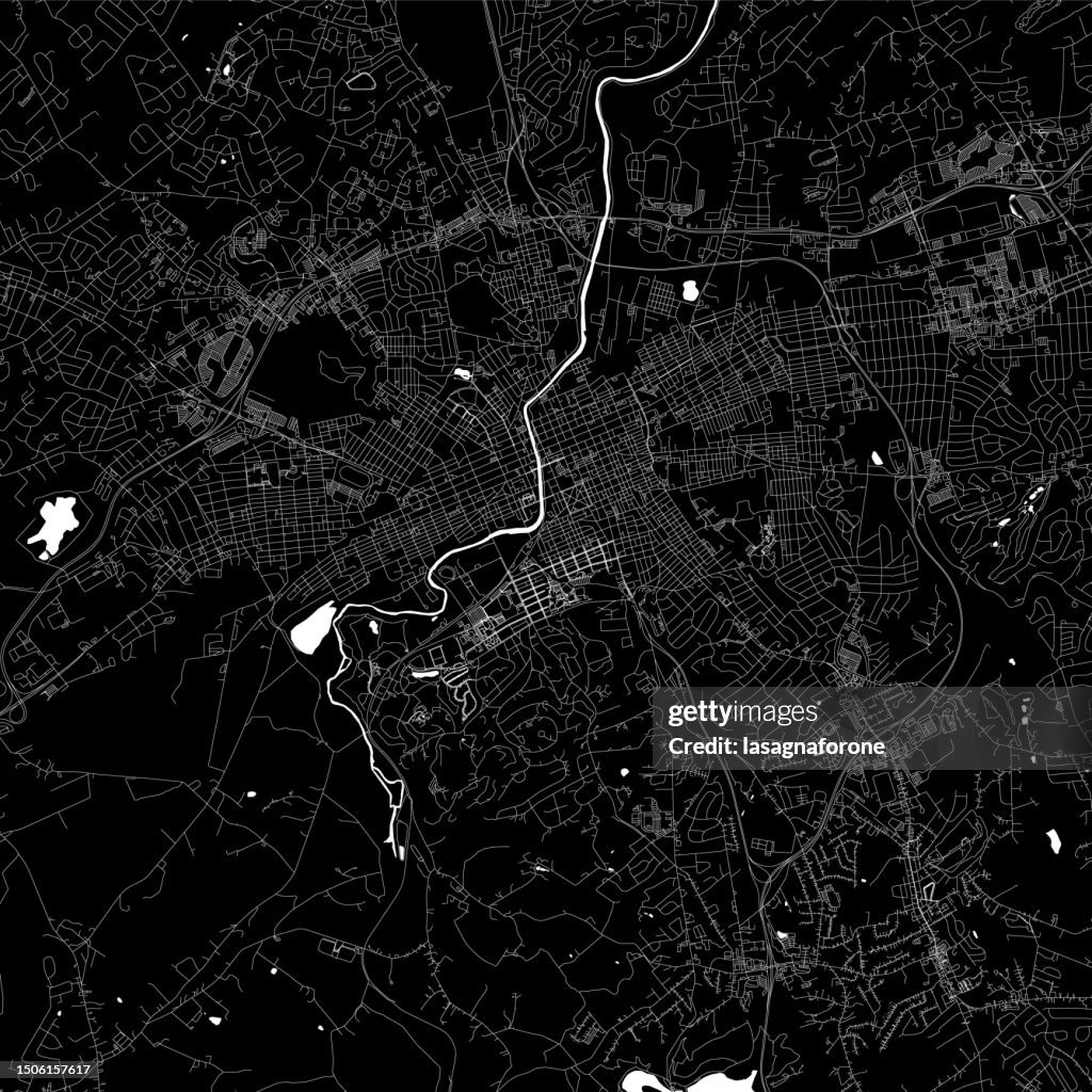 York, Pennsylvania, USA Vector Map