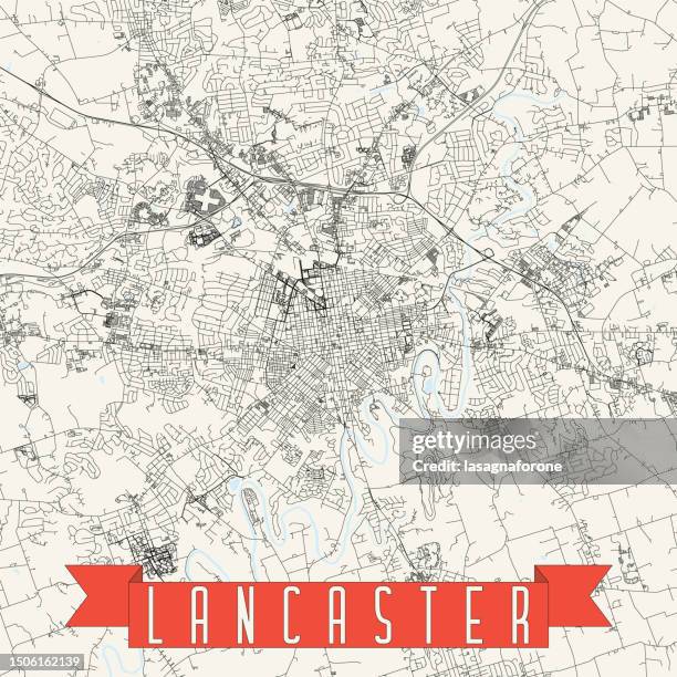 Lancaster Pennsylvanie Tatsunis Carte Vectorielle, Photo
