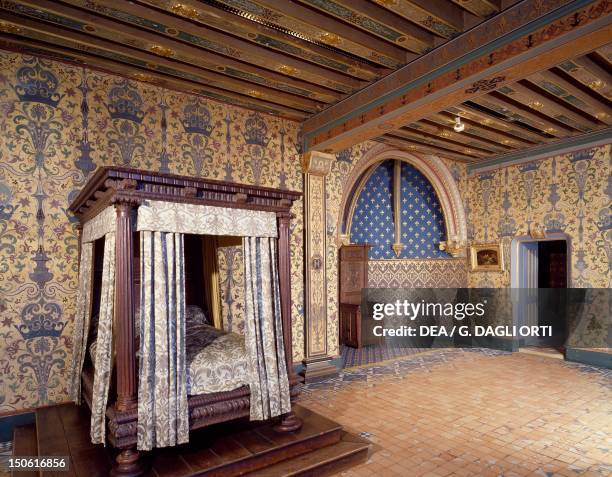 Henry III's bedchamber, King of France, where the Duke of Guise was assassinated, December 23 Chateau de Blois, Loire Valley . France, 13th-17th...