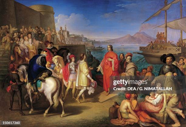 Landing of Lorenzo the Magnificent in Naples, by Gaspero Martellini .