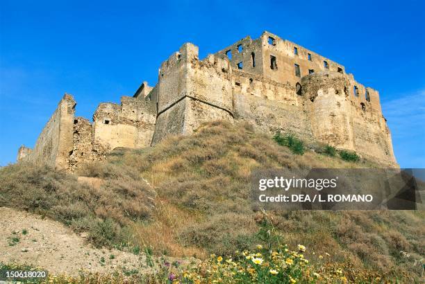 Castle of Frederick II in Rocca Imperiale , Calabria. Italy, 13th century.