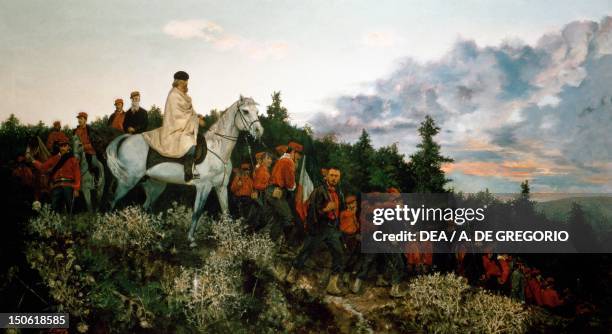 Giuseppe Garibaldi in Mentana, November 3, 1867. Italian Unification , Italy, 19th century.