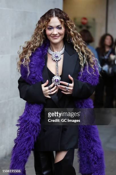 Rita Ora performing on The One Show at BBC Broadcasting House on June 30, 2023 in London, England.