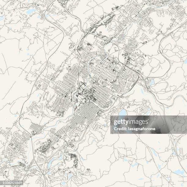 scranton, pennsylvania, usa vector map - pennsylvania outline stock illustrations