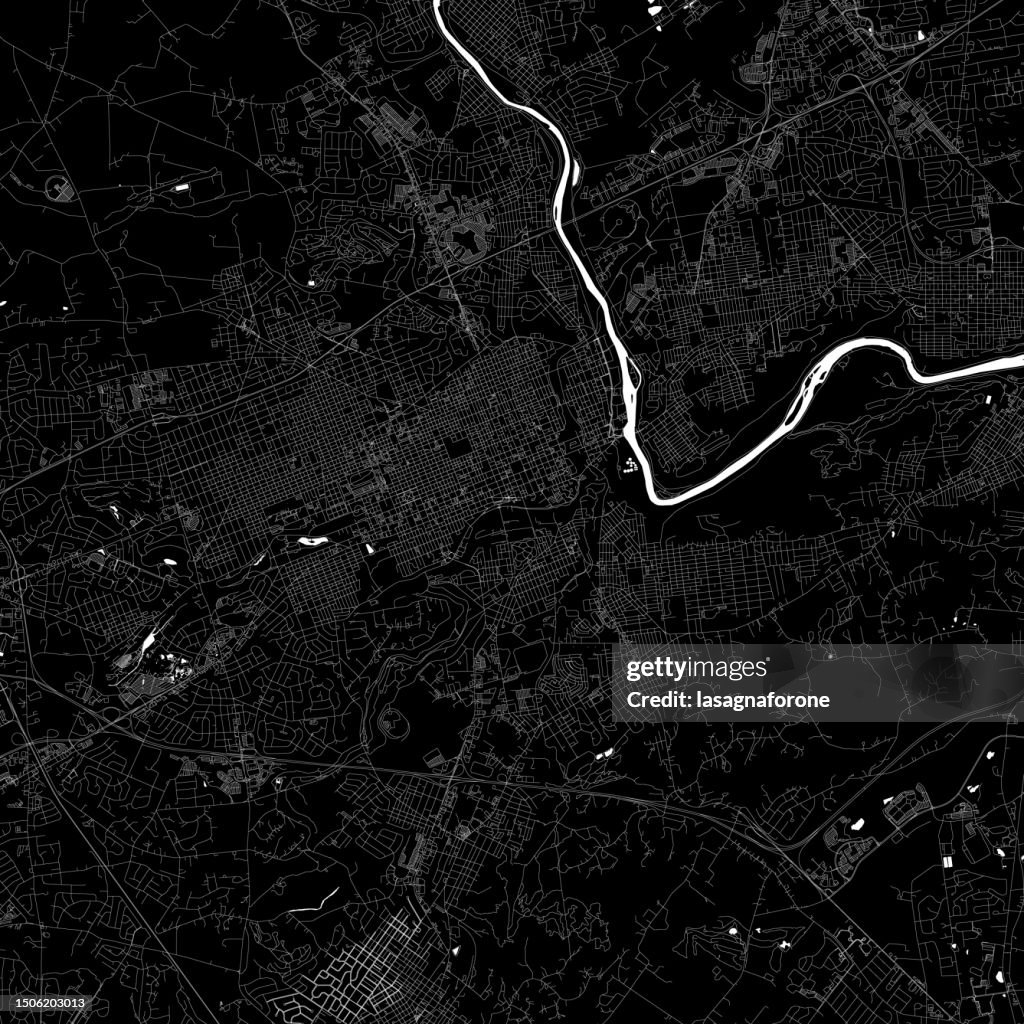 Allentown, Pennsylvania, USA Vector Map