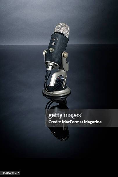 Blue Microphones Yet Pro desktop microphone, during a studio shoot for MacFormat Magazine/Future via Getty Images, June 21, 2011.