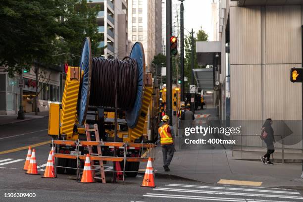 Fiber Rode Construction 578 Fiber Optic Construction Stock Photos, High-Res Pictures, and ...