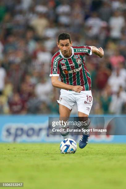 Paulo Henrique Ganso of Fluminense runs with the ball during Copa CONMEBOL Libertadores 2023 match between Fluminense and Sporting Cristal at...