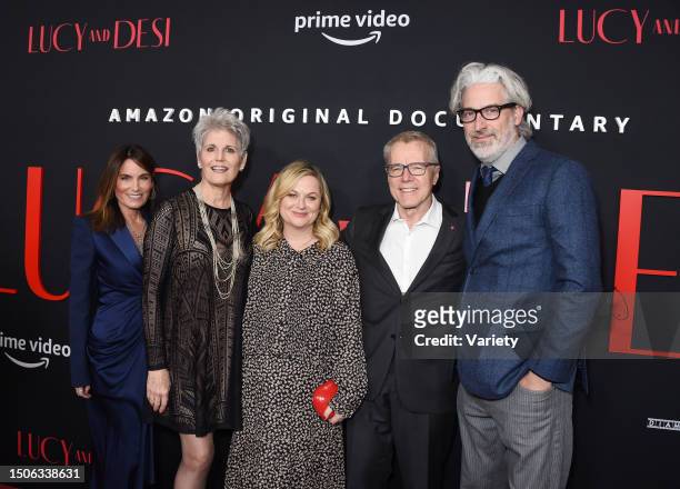 Jeanne Elfant Festa, Lucie Arnaz Luckinbill, Amy Poehler Nigel Sinclair and Mark Monroe at 'Lucy and Desi' premiere held at The DGA Theater Complex...