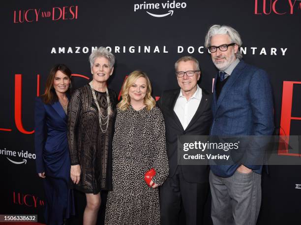 Jeanne Elfant Festa, Lucie Arnaz Luckinbill, Amy Poehler Nigel Sinclair and Mark Monroe at 'Lucy and Desi' premiere held at The DGA Theater Complex...