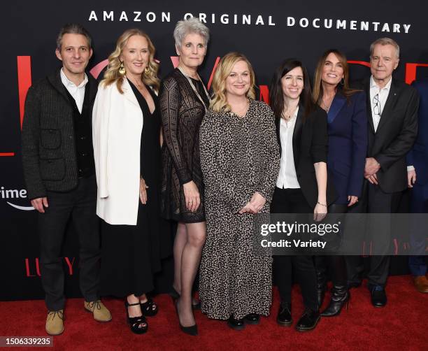 Guest, Jennifer Salke, Lucie Arnaz Luckinbill, Amy Poehler, Jeanne Elfant Festa, Nigel Sinclair at 'Lucy and Desi' premiere held at The DGA Theater...