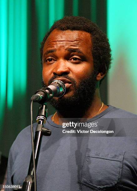 Musician Selema Masakela of Alekesam performs at the screening of "Alekesam" at Sonos Studio on August 22, 2012 in Los Angeles, California.